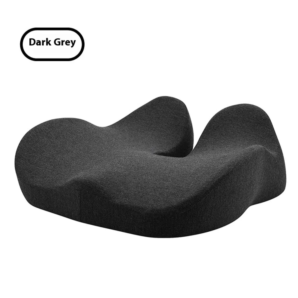 Long-Sitting Lumbar Support Pillow — Soft Chair Cushion, black memory foam