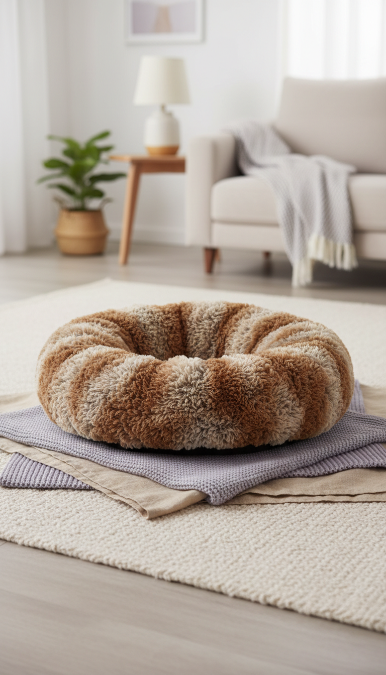 Plush Donut Pet Bed
