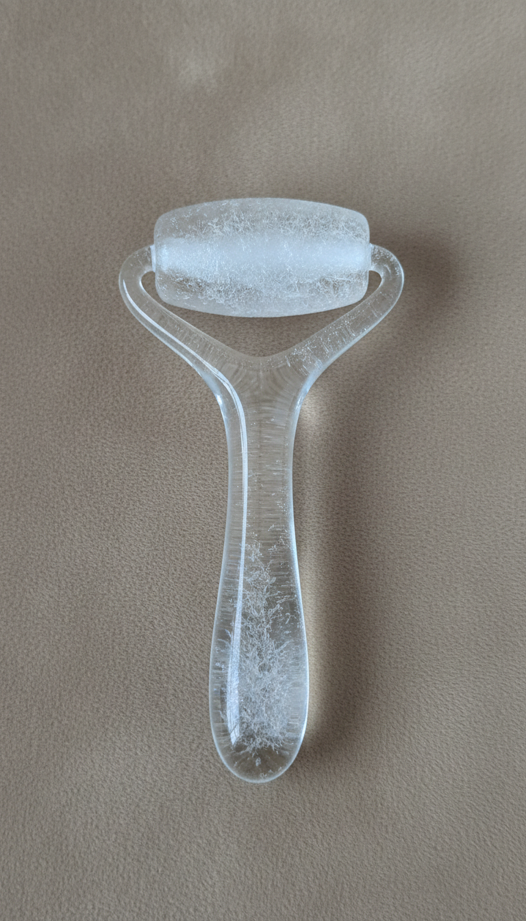 Cooling Glass Facial Massage Roller for Skincare